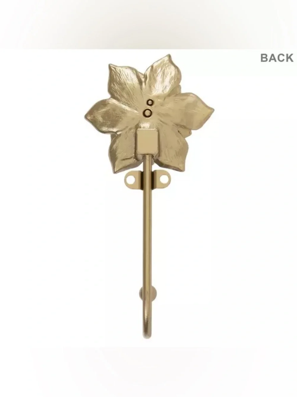 White & Gold Flower Metal Wall Hook